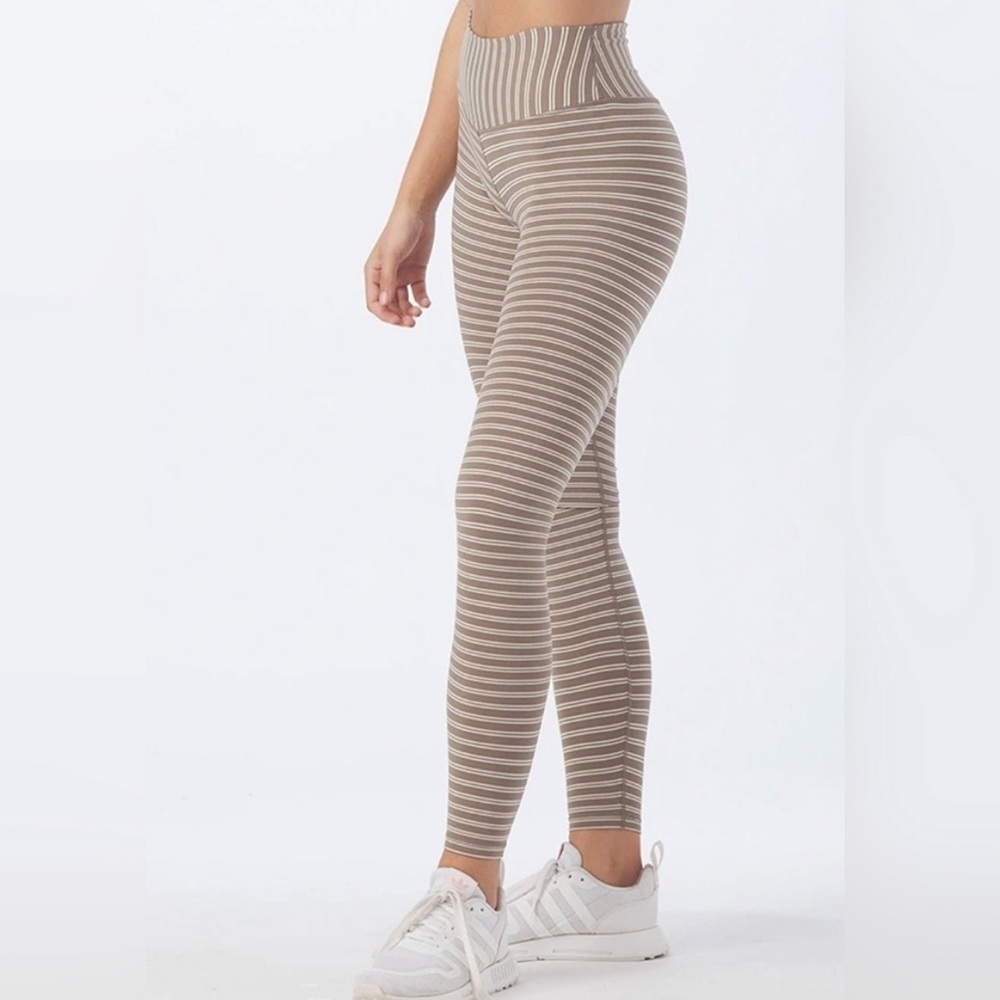 Glyder Sultry Leggings Mocha/Oatmilk Stripe XS